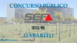 Gabarito e resultado concurso SEFAZ-MG 2022