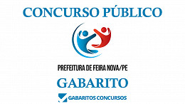 Gabarito e resultado concurso Prefeitura de Feira Nova-PE 2022